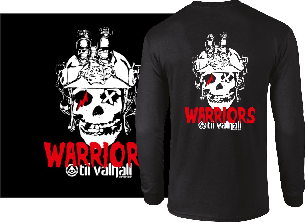 Longsleeve "WARRIORS", schwarz