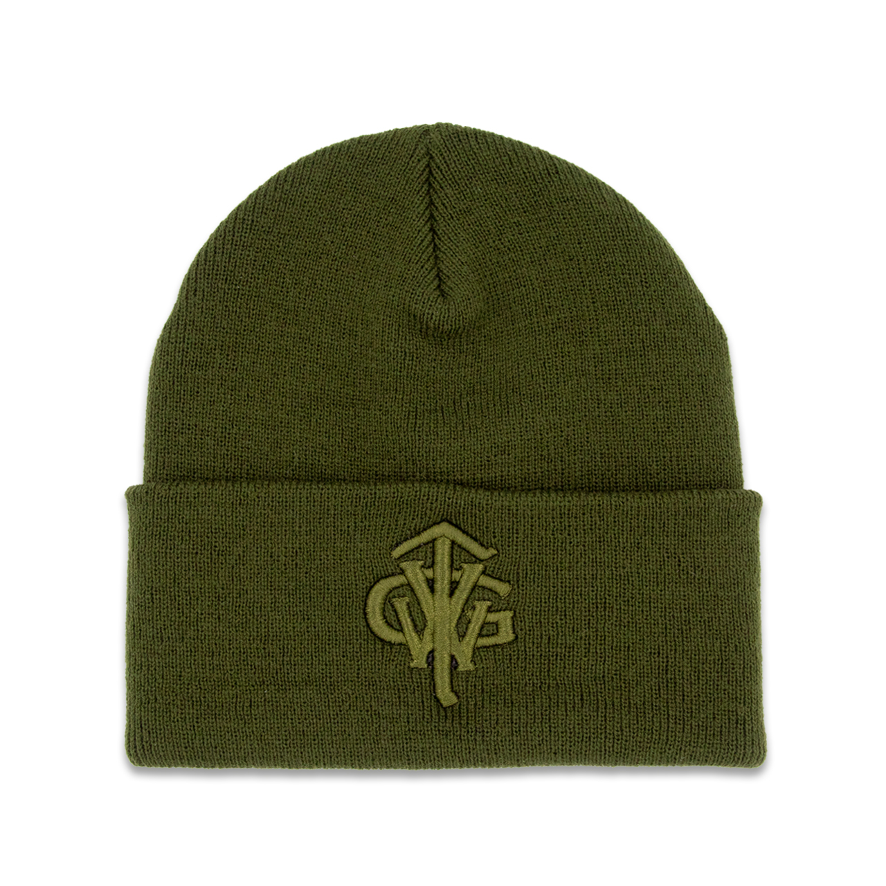 Classic Long Beanie „TVWG COLLEGE“, oliv