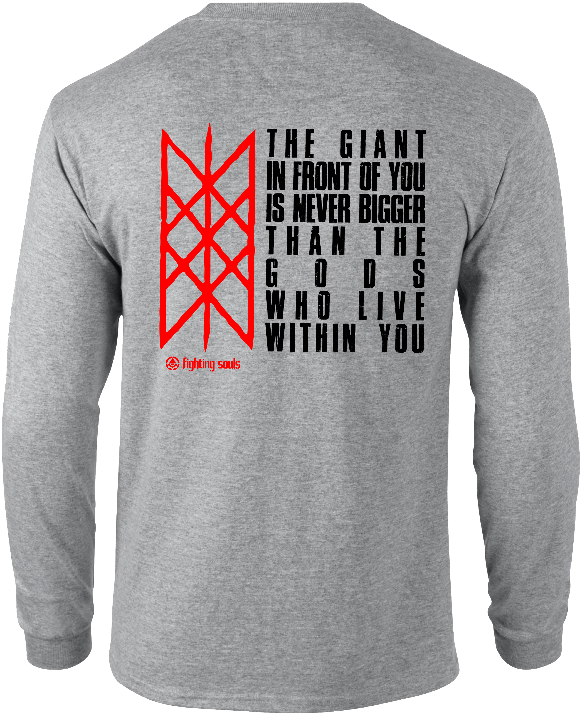 Longsleeve "GIANT & GODS" sportsgrey